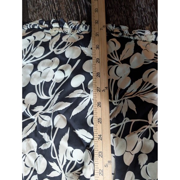 Tibi Dress Womens 2 Silk Cherry Print Short Sleeve V Neck Boho Floral Mb - Picture 7 of 7